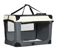 PawHut 91cm Foldable Pet Carrier Bag Soft Travel Dog Crate for Large Dogs Grey | TJ Hughes