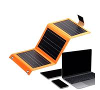 Foldable Solar Charger - Compact Mobile Device Solar Panel, Fast Charging Capability, Water Resistant Protective Case, Easy Carry Lightweight | Phone Tablet Power Supply For Backpacking Trekking Trips