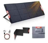 Foldable Solar Panel 200W Kit for Home, RV Camping Outdoor - Briefcase-Style Foldable 20V Waterproof Solar Panel with USB Outputs Multi-Connector - Monocrystalline Off Grid Solar Power System Kit