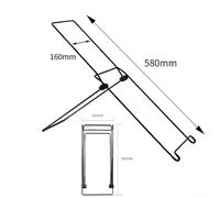 Foldable Solar Panel Bracket Mount for Various Solar Modules, Adjustable Angle Support with High-Carbon Steel Construction, Black, 38 x 17 x 5 cm, for Balcony