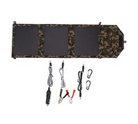 Foldable Solar Panel Dual USB 30W Portable Solar Phone Charger, Lightweight Monocrystalline Silicon Solar Charger with 12V Car Battery Trickle Charger for Camping Hiking Emergency