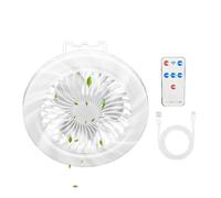 Foldable Solar Powered Fan - 9 Inch Portable Camping Fan with Light | 3600mAh Battery Operated Fans for Outdoor Tent | Remote Controlled Fans for emergencys and Blackout