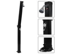 Foldable Solar Shower Black 214cm 23L Pool Showering Stand Accessory vidaXL