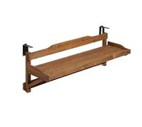 Foldable Solid Wood Balcony Table with Railing - Heavy-Du 90cm Design - Space-Saving for Patio & Garden - Perfect for Outdoor Dining & Relaxat