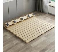 Foldable Solid Wood Floor Bed Frame, Rolling Tatami Slatted Pallet With Mattress For Bedroom 78.7 X 70.9 In78.7 * 35.4innull