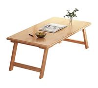 Foldable Solid Wood Japanese Coffee Table - Compact & Versatile Design for Home Office Dining & Windows - Small Space Furniture Ideal for Computer Use & Minimalist Decor