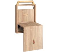 Foldable Solid Wood Wall Mounted Shoe Changing Stool, Ultra-Thin 8.5cm, 150kg Capacity, Space-Saving Entryway Chair, Smart Design for Hallway and WiFi Distribution