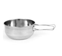 Foldable Soup Dish Bowl Stainless Steel Hiking Pot Picnic Utensils for Outdoor Camping (Large 700ml)