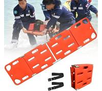 Foldable Spine Board Stretcher - Emergency Rescue Patient Transport Backboard, Lightweight PE Plastic, Portable Immobilization for Use, Lightweight Water Floating Design(4Folds)