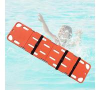 Foldable Spine Board Stretcher, Lightweight Water-Floating Backboard, 350Lb Capacity, 4-Fold Design for Easy Storage, Essential Rescue Equipment