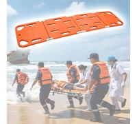 Foldable Spine Stretcher Board for Emergency Rescue, Portable Water-Resistant Patient Transport Backboard with Head Immobilizer - PE Ambulance & First Aid Essential