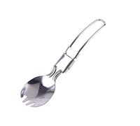 Foldable Spork Fork Spoon Stainless Steel Hiking Camping Cook