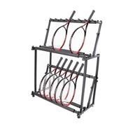 Foldable Sports Racket Storage Rack, Floor Standing Equipment Cart for School Gym Training Ground Organization