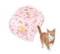 Foldable Square Tunnel Toy For Cats with Hanging Ball Pet Hideaway Cave For Indoor Kittens Interactive