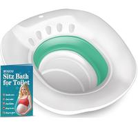 Foldable Squat Free Sitz Bath, Discreet Over The Seat Sitz Bath to Treat Postpartum Wounds, Hemorrhoids, Perineal Care, Episiotomy Recovery & Yoni Steam Baths, Reusable Anal and Vaginal Care