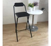 Foldable Stacking ChairsHeavyDuty Metal Folding Chairs with Cushioned Padded Seats for Kitchen Restaurant Cafe Indoor/Outdoor Use (Black 70cm)