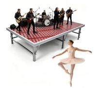 Foldable Stage Platform, Portable Stage Riser Platform, Three Height Options Available, Portable Small Stage Foldable Stage Platform for Events, Church, School, Live Stream(40cm)