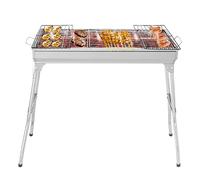 Foldable Stainless Steel BBQ Charcoal Grill Portable For Outdoor Picnics, Camping, Garden, Home Cooking Parties Grilling