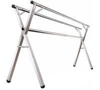 Foldable Stainless Steel Clothes Drying Rack, Extendable Laundry Drying Stand for Indoor Outdoor Use, Apartments, Balcony, Bedroom