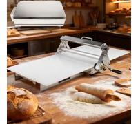 Foldable Stainless Steel Dough Sheeter Machine - Manual Pastry Maker for Home Bakery & Commercial Use Adjustable 0.5-27mm Thickness Perfect for Pizza Pasta and Pastries