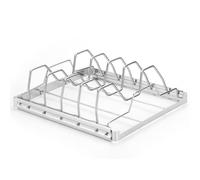 Foldable Stainless Steel Rib Rack -Resistant Rust-Resistant Barbecue Roasting Rack Space-Saving Thickened Grill Rack