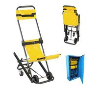 Foldable Stair Chair Emergency Transfer Lifting Climbing Wheelchair for Outside and Home, Single Operate,Daily Transfer Evacuation Withstands 350.53 lbs for Downstair for Fire Incidents, Hospitals