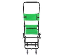 Foldable Stair Chair Evacuation Chair with 4 Wheels, 350 lbs Load Capacity, Manual Stair Climbing Wheelchair, Mobile Stair Lift No Installation, Lightweight Aluminium Rescue (Green)