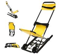 Foldable Stair Chair, Multifunctional Manual Stair Lifting Climbing Wheelchair Withstands 350 lb for Assist Moving Elderly Disabled Transfer Emergency Evacuation