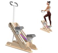 Foldable Stair Stepper Machine, Vertical Stair Climber for Full-Body Workout Equipment with Adjustable Handlebar & Pedals, Extended Step Range Design