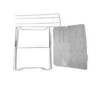 Foldable Stand - Portable Camping Accessory Stainless Steel Lightweight Durable Camping Stand for Barbecue, Open and Grilling | Picnics Hiking Camper Fishing P