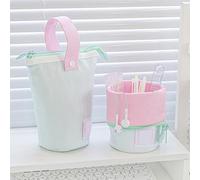 Foldable Standing Pen Case Wonderful Letter Case with a Zipper with High Capacity for The Office School's Home (Fig)
