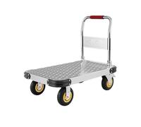 Foldable Steel Flatbed Handcart - Movable Platform Trolley for Cargo, ge & Household Use - Portable Heavy-Duty Cart for Easy Transport & Moving