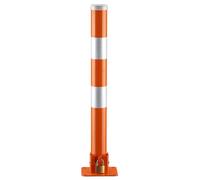 Foldable Steel Parking Barrier with Lock, 600mm Height - High Visibility Anti-Parking Post for Private Parking Security, Durable and Portable Parkplatzsperre