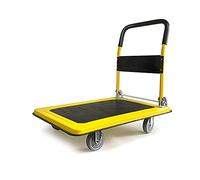 Foldable Steel Platform Cart 440 lb Capacity Swivel Wheels Hand Truck for Library Restaurant Mobile Cart for Heavy Loads and Easy Transport