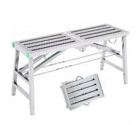 Foldable Steel Work Platform Scaffold Tower, Heavy Duty Multipurpose Ladder for RV Cleaning, Drywall Decorating, and Portable Engineering Tasks