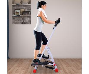 Foldable Step Machine Height Adjustable Stepper w/ LCD Display and Handlebar