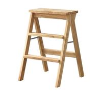Foldable Step Stool Chair, 3-Step Ladder with Folding Design for Kitchen and Living Room Use