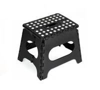 Foldable Step Stool - Folding Stepping Stool For Kids & Adults Multipurpose Stook For Kitchen Garden Bathroom With Easy To Carry Handle 23 x 19 x19 cm | Holds Up To 120 Kg Weight (Black)