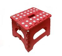 Foldable Step Stool - Folding Stepping Stool For Kids & Adults Multipurpose Stook For Kitchen Garden Bathroom With Easy To Carry Handle 23 x 19 x19 cm | Holds Up To 120 Kg Weight (Red)