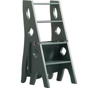 Foldable Step Stool, Lightweight Pine Construction, Portable Design for Living Room, Easy to Install, Classic Support Furniture, Ideal for Home Use