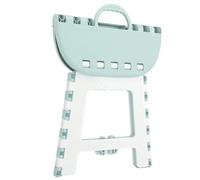 Foldable Step Stool Sturdy Plastic Folding Step Stool with Non Slip Feet for Kids Adults Indoor Outdoor Use Lightweight Portable 24x30x27cm (Green)