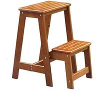 Foldable Step Stool Wooden Ladder Chair Solid Wood Tread Stool for Home Transformable Step Ladder Versatile Shoe Bench Compact and Sturdy Design