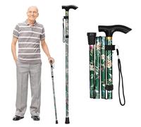 Foldable sticks for seniors, foldable walking stick, height-adjustable walking stick, walking sticks for elderly people, foldable, mountain stick, walking stick, hiking stick, non-slip, lightweight