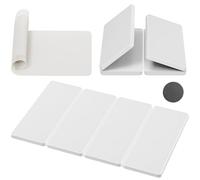 Foldable Stone Bath Mats for Bathroom - 23.5 x 15.4 Inch Non-Slip Diatomaceous Earth Mat, Super Absorbent & Quick Drying, Dish Drying Mats for Kitchen Counter, Easy to Clean & Store, White