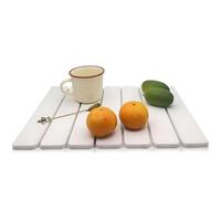 Foldable Stone Drying Mat for Kitchen Counter, Quick Drying Stone Mat for Counter ,Pots,Plants,Quick Dry Stone Sink Mat, Sink Dish Rack Worktop (White, 30*40CM)