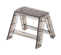 foldable stool Transparent Acrylic Folding Step Stool Stackable Ladder Small Chair For Outdoor Library Kitchen And Living Room 39 * 39 * 30cm collapsible(Caf)