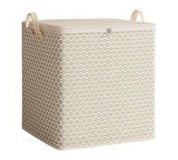 Foldable Storage Bags, Stylish Woven Storage Container with Zip, Washable Foldable Bags, Storage Basket, Laundry Basket, Toy Organiser Lid for Home (150 L)