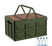 Foldable Storage Basket with Handles,Multipurpose Storage Crate for Kitchen - Folding Container For Kitchen, Bathroom, Living Room, Bedroom