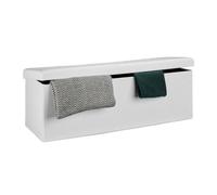 Foldable storage bench Padded Footstool 140 L Lightweight Padded Pouffe