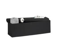 Foldable storage bench Padded Footstool 140 L Lightweight Padded Pouffe